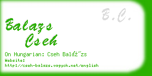 balazs cseh business card